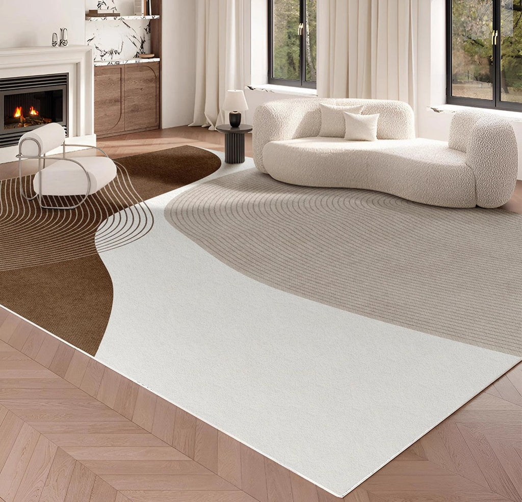 Large Geometric Rugs for Living Room, Abstract Modern Area Rugs for Be ...