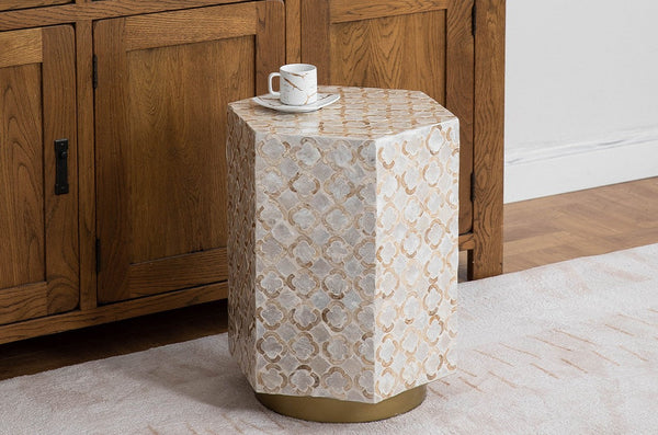 Creative Coffee Table, Contemporary Small Sofa Side Table, Shell Small Side Table, Portable Casual Side Table, Unique Small End Table-artworkcanvas