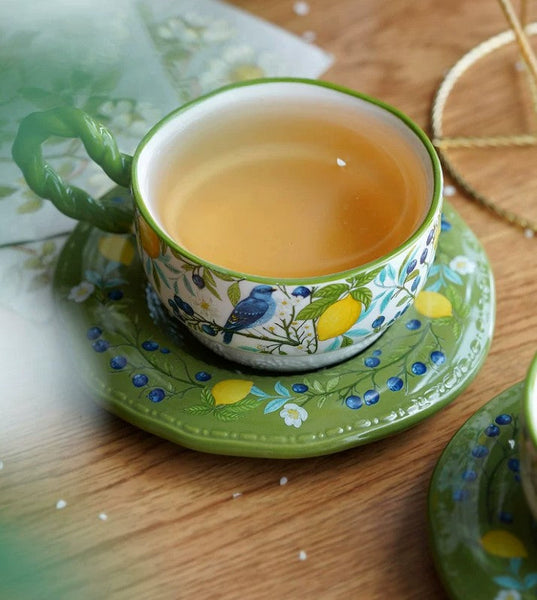 Ceramic Coffee Cups in Gift Box, British Afternoon Tea Cups Tea Cup and Saucer Set, Porcelain Tea Cup and Saucer Set-artworkcanvas