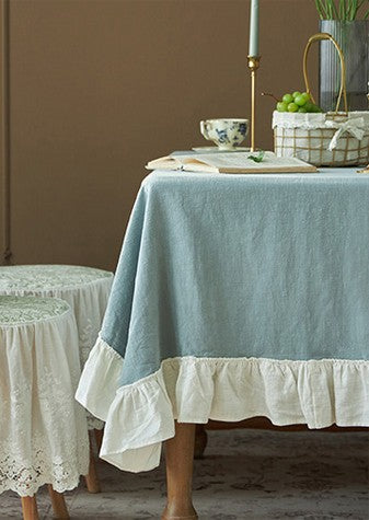 Long Rectangle Tablecloth for Dining Room Table, Blue Modern Table Cloth, Extra Large Tablecloth for Home Decoration, Square Tablecloth for Round Table-artworkcanvas