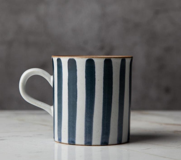 Large Capacity Coffee Cup, Cappuccino Coffee Mug, 10 oz Pottery Tea Cup, Handmade Pottery Coffee Cup-artworkcanvas