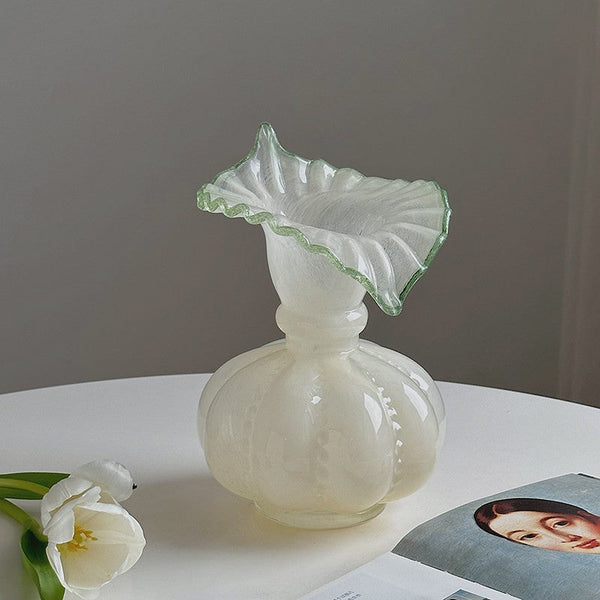Creative Modern Vase for Living Room, Decorative Flower Vases on Table, Small Flower Vase, Modern Glass Flower Vases, Handmade Glass Bud Vases-artworkcanvas