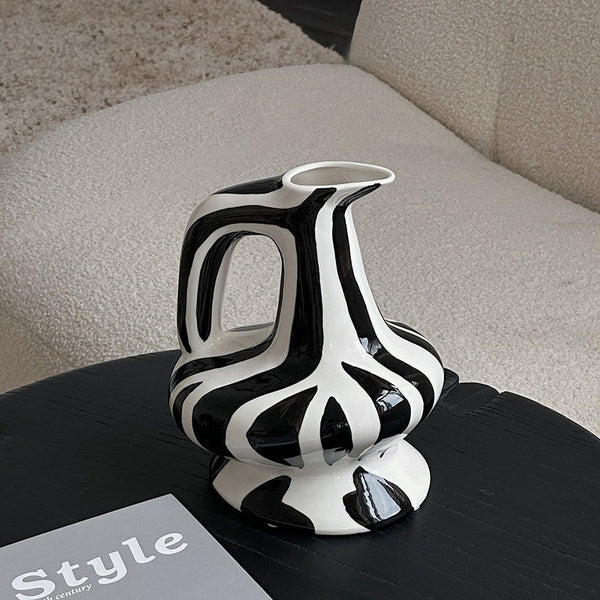 Porcelain Bud Vases, Handmade Water Holding Flower Vases, Modern Ceramic Flower Vases, Small Flower Vases on Table-artworkcanvas