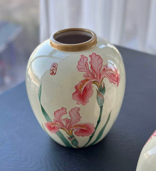 Centerpiece Ceramic Bouquet Vases, Handmade Modern Flower Vase, Large Flower Vases on Dining Table, Porcelain Flower Vases-artworkcanvas