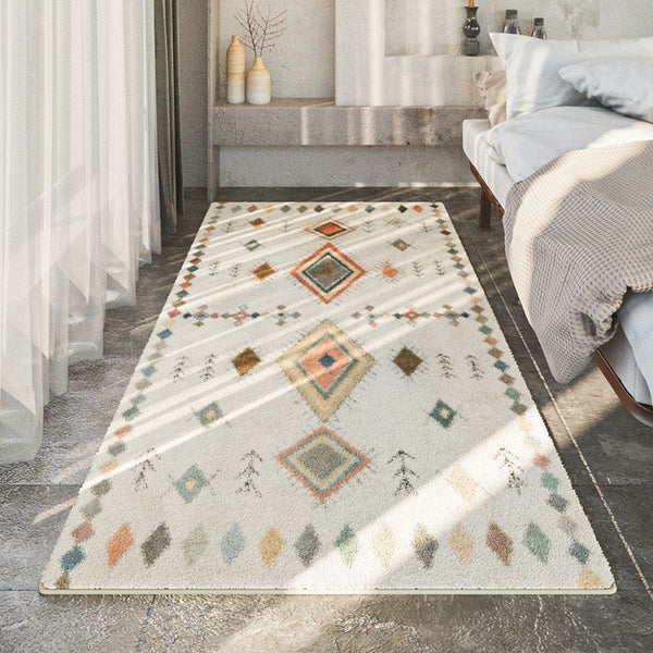 Runner Rugs for Hallway, Contemporary Modern Rugs Next to Bed, Bathroom Runner Rugs, Kitchen Runner Rugs, Geometric Modern Rugs for Dining Room-artworkcanvas