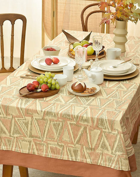 Extra Large Rectangle Tablecloth for Dining Room Table, Geometric Modern Table Covers for Kitchen, Country Farmhouse Tablecloths for Oval Table-artworkcanvas