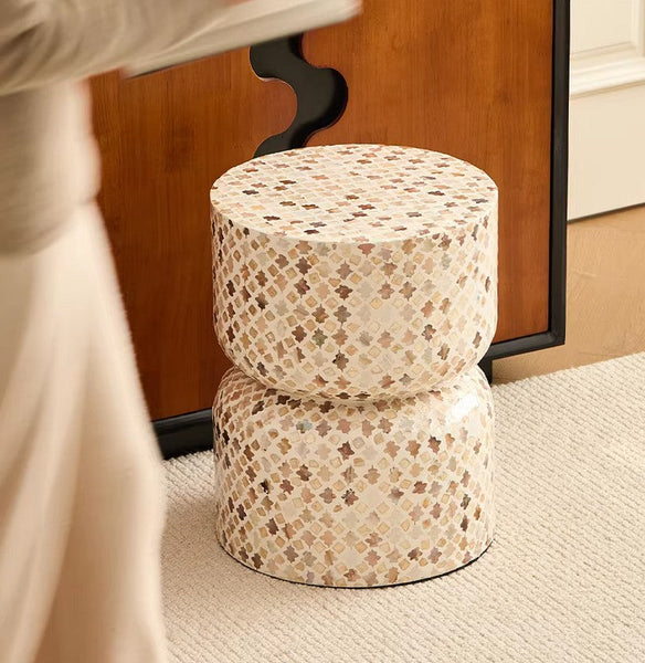 Elegant Small End Table, Modern Side Table, Contemporary Bedside Table, Bedside Small Side Table, Creative Coffee Table, Contemporary Side Table, Portable Casual Side Table, Shell Small Sofa Side Table-artworkcanvas