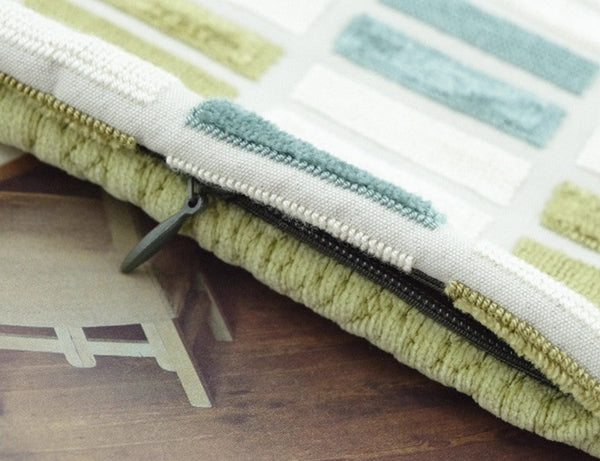 Modern Throw Pillows, Green Modern Sofa Pillows, Large Square Pillows, Decorative Pillows for Couch, Decorative Throw Pillows for Living Room Couch-artworkcanvas