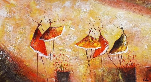 Modern Acrylic Painting, Ballet Dancer Painting, Bedroom Canvas Painting, Original Painting, Abtract Painting for Sale-artworkcanvas