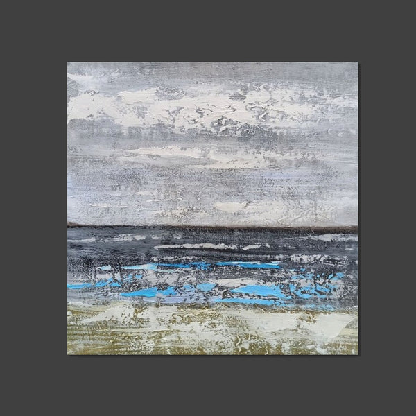 Contemporary Wall Art Paintings, Acrylic Paintings for Living Room, Large Simple Modern Art, Blue Abstract Acrylic Painting-artworkcanvas