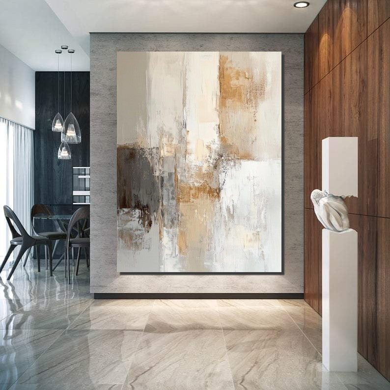 Modern Artwork, Large Canvas Painting, Contemporary Wall Painting, Living Room Wall Painting, Acrylic Painting for Dining Room-artworkcanvas