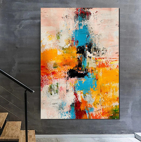 Hand Painted Wall Painting, Extra Large Paintings for Living Room, Modern Abstract Art for Bedroom, Abstract Acrylic Wall Painting, Simple Painting Ideas-artworkcanvas