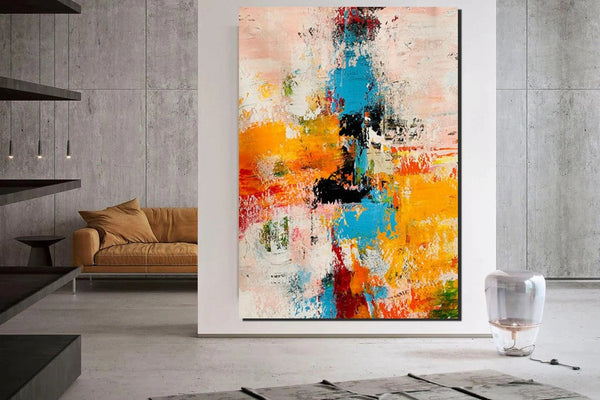 Hand Painted Wall Painting, Extra Large Paintings for Living Room, Modern Abstract Art for Bedroom, Abstract Acrylic Wall Painting, Simple Painting Ideas