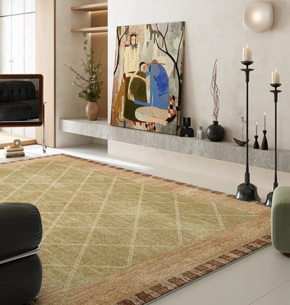 Modern Rugs for Living Room, Geometric Modern Rug Ideas for Living Room, Mid Century Contemporary Area Rugs-artworkcanvas
