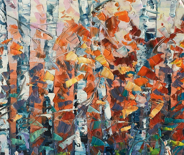 Canvas Art, Tree Landscape Art, Large Wall Art, Birch Tree Artwork, Custom Canvas Painting