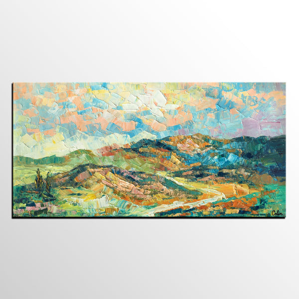Landscape Painting, Autumn Mountain Painting, Original Wall Art, Custom Canvas Art, Original Artwork, Canvas Painting, Oil Painting