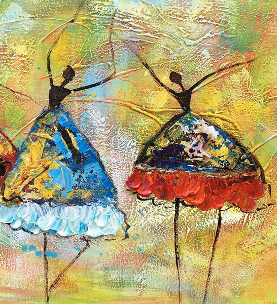 Canvas Painting for Living Room, Abstract Acrylic Painting, Ballet Dancer Painting, Acrylic Painting for Sale, Modern Wall Art Painting, Custom Art