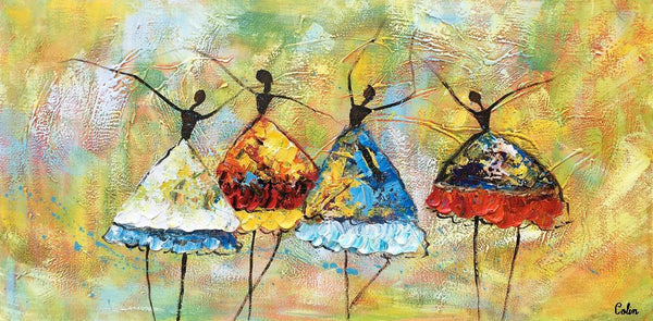 Canvas Painting for Living Room, Abstract Acrylic Painting, Ballet Dancer Painting, Acrylic Painting for Sale, Modern Wall Art Painting, Custom Art