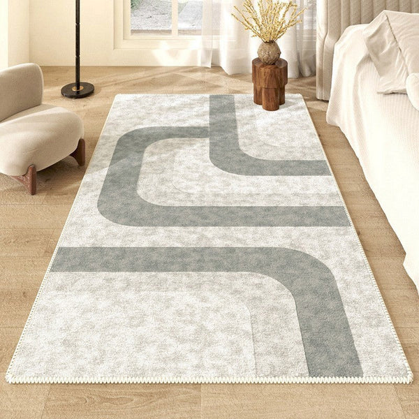 Abstract Modern Rugs for Living Room, Modern Rugs under Dining Room Table, Simple Geometric Carpets for Kitchen, Contemporary Modern Rugs Next to Bed-artworkcanvas