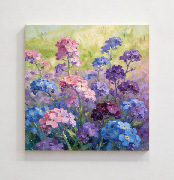 Still Life Painting, Sunny Wild Myosotis, Small Canvas Wall Art, Hand Painted Canvas Art, Original Flower Paintings, Buy Small Art Online-artworkcanvas
