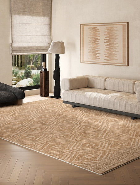 Bedroom Floor Rugs, Geometric Contemporary Rugs for Dining Room, Extra Large Modern Rugs for Living Room, Oversized Modern Rug for Living Room-artworkcanvas