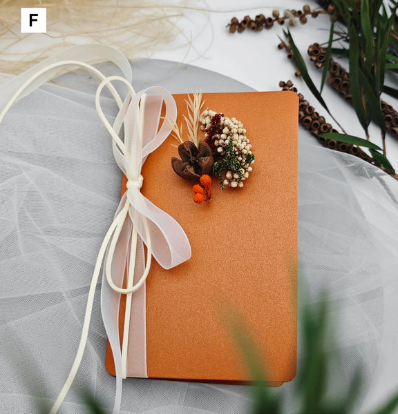 Dried Flower Bowknot Greeting Cards, Original Handmade Anniversary Greeting Card, Creative Birthday Greeting Card, Beautiful Valentine's Day Greeting Card, Unique Wedding Greeting Card-artworkcanvas