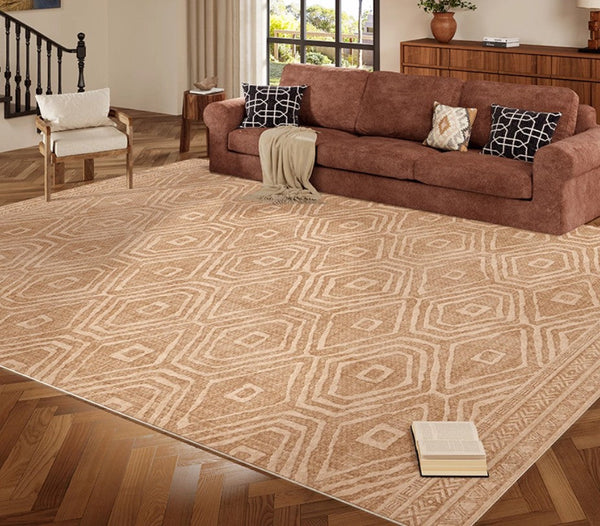 Bedroom Floor Rugs, Geometric Contemporary Rugs for Dining Room, Extra Large Modern Rugs for Living Room, Oversized Modern Rug for Living Room-artworkcanvas