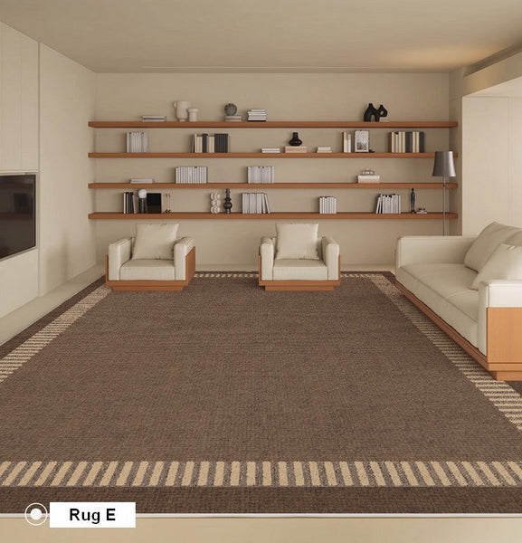 Soft Contemporary Rugs for Bedroom, Rectangular Modern Rugs under Sofa, Large Modern Rugs in Living Room, Dining Room Floor Carpets, Modern Rugs for Office-artworkcanvas