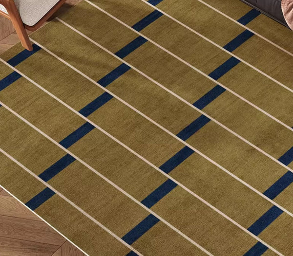 Large Modern Rugs for Living Room, Mid Century Modern Rugs for Bedroom, Abstract Geometric Modern Rugs, Green Modern Rugs for Dining Room-artworkcanvas