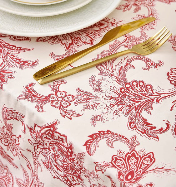Extra Large Rectangle Tablecloth for Dining Room Table, Country Farmhouse Tablecloth, Flowers Pattern Rustic Table Covers for Kitchen, Square Tablecloth for Round Table-artworkcanvas