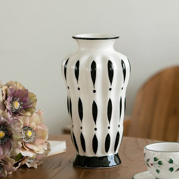 Modern Flower Vases on Table, Porcelain Flower Vases, Water Holding Flower Vases, Handmade Bouquet Ceramic Vases-artworkcanvas