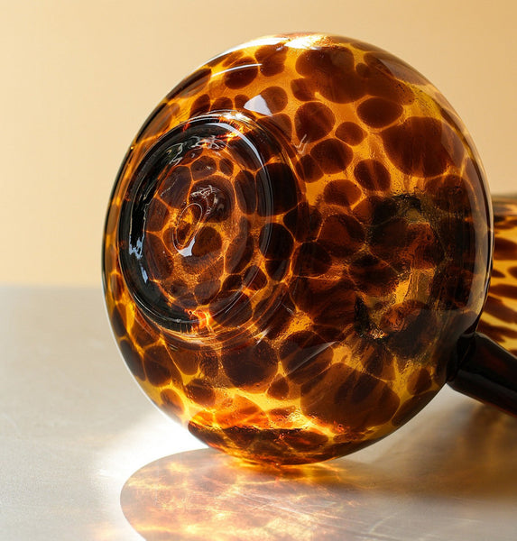 Handmade Modern Vases for Bedroom, Decorative Glass Vase, Mid Century Glass Vases, Centerpiece Contemporary Vases on Table, Modern Glass Vase for Flowers-artworkcanvas