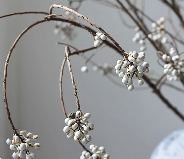Dried Chinese Tallow Tree Twigs, Natural Decorations, 30 Inch Dried Long Twigs, Flower Arrangement, Handmade Artificial Flower, Natural Dried Branches-artworkcanvas