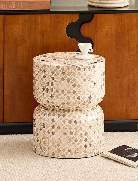 Elegant Small End Table, Modern Side Table, Contemporary Bedside Table, Bedside Small Side Table, Creative Coffee Table, Contemporary Side Table, Portable Casual Side Table, Shell Small Sofa Side Table-artworkcanvas