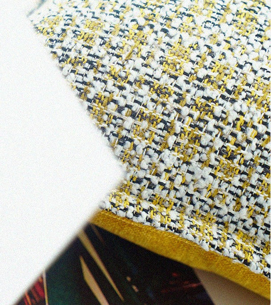 Contemporary Modern Sofa Pillows, Large Yellow Decorative Throw Pillows, Large Square Modern Throw Pillows for Couch, Simple Throw Pillow for Interior Design-artworkcanvas