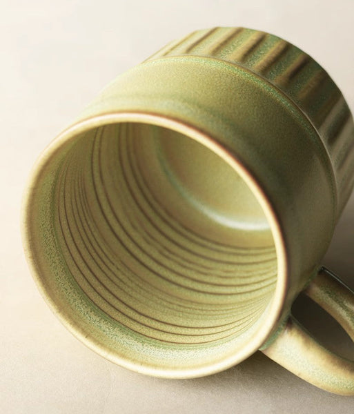 Elegant Porcelain Coffee Cups, Large Capacity Coffee Cup, Handmade Ceramic Coffee Mug, Large Pottery Coffee Cup, Large Tea Cup-artworkcanvas