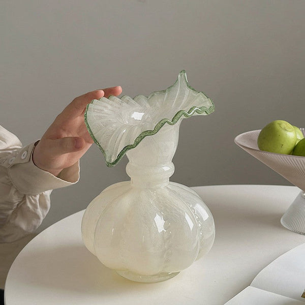Creative Modern Vase for Living Room, Decorative Flower Vases on Table, Small Flower Vase, Modern Glass Flower Vases, Handmade Glass Bud Vases-artworkcanvas