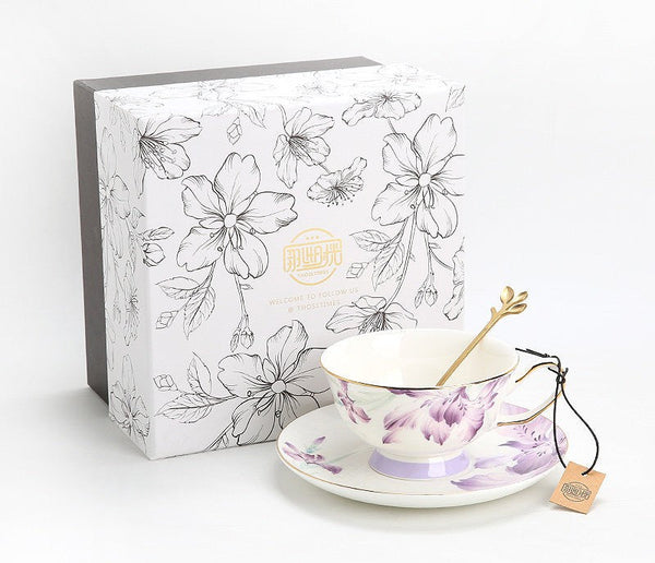 Porcelain Coffee Cup, Ceramic Tea Cup Set, Luxury Tea Cup with Saucer, Elegant Coffee Cup, Porcelain Tea cups, British Tea Cup Set, Afternoon Tea Cup with Saucer Set-artworkcanvas