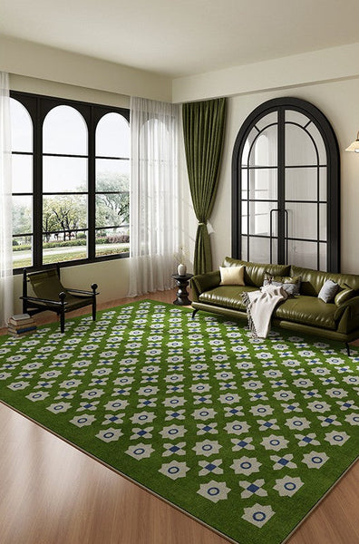 Minimalist Modern Rugs for Bedroom, Colorful Absract Rugs for Living Room, Mid Century Modern Rugs, Colorful Geometric Rugs for Dining Room-artworkcanvas