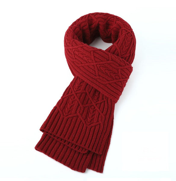 Business Wool Scarf for Gentleman, Casual Scarf Men, Men's Wool Scarf Winter, Thick Wool Scarf, Men's Winter Scarf, Formal Men Scarf Styles, Red Fashion Scarf-artworkcanvas