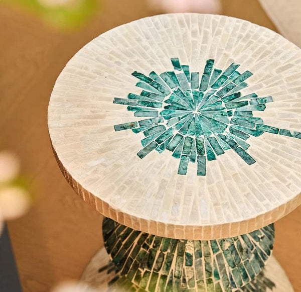 Modern Side Table, Shell Small Sofa Side Table, Contemporary Bedside Table, Bedside Small Side Table, Small End Table, Portable Casual Side Table, Creative Coffee Table, Contemporary Side Table-artworkcanvas
