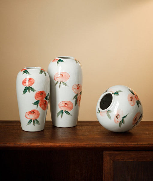 Handmade Water Holding Flower Vases, Modern Flower Vase Centerpiece on Table, Porcelain Flower Vases, Ceramic Bouquet Vases-artworkcanvas