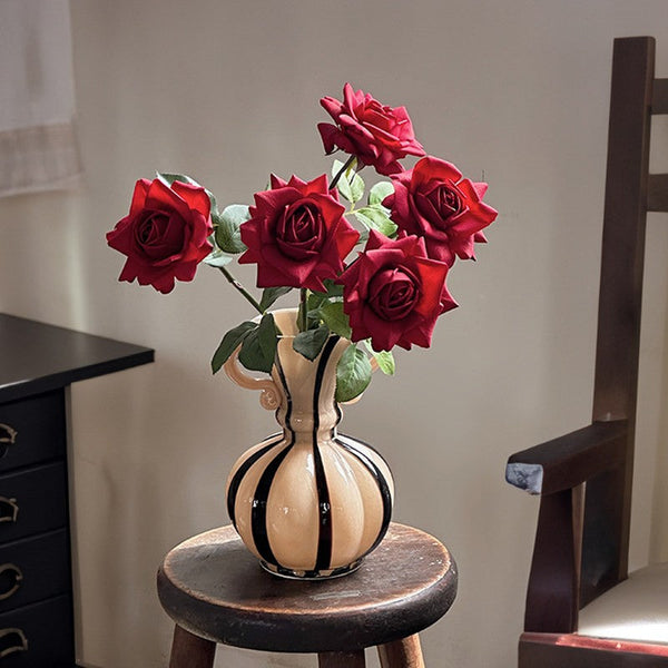 Modern Glass Flower Vases, Glass Flower Vases, Handmade Glass Bud Vases, Water Holding Flower Vases, Flower Vases on Table-artworkcanvas