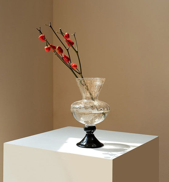Contemporary Glass Vases, Mid Century Vases for Flowers, Handmade Modern Vases for Living Room, Unique Decorative Glass Vase, Centerpiece Vases on Table-artworkcanvas