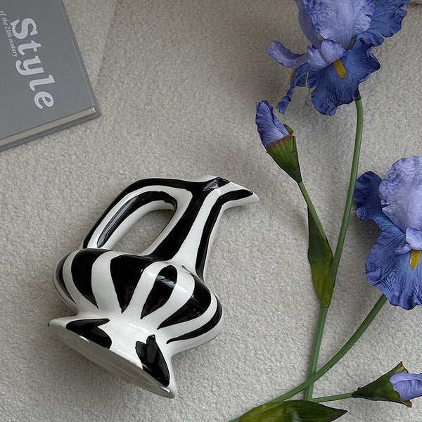 Porcelain Bud Vases, Handmade Water Holding Flower Vases, Modern Ceramic Flower Vases, Small Flower Vases on Table-artworkcanvas