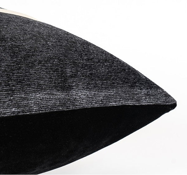 Contemporary Throw Pillow for Living Room, Modern Square Pillows, Abstract Black Throw Pillows for Couch, Simple Modern Sofa Throw Pillows-artworkcanvas