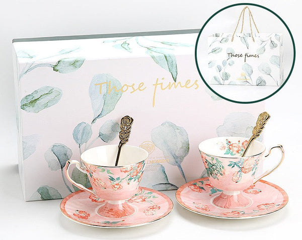 Luxury Tea Cup with Saucer, Elegant Coffee Cup, Porcelain Tea cups, Ceramic Tea Cup Set, British Tea Cup Set, Afternoon Tea Cup with Saucer Set-artworkcanvas