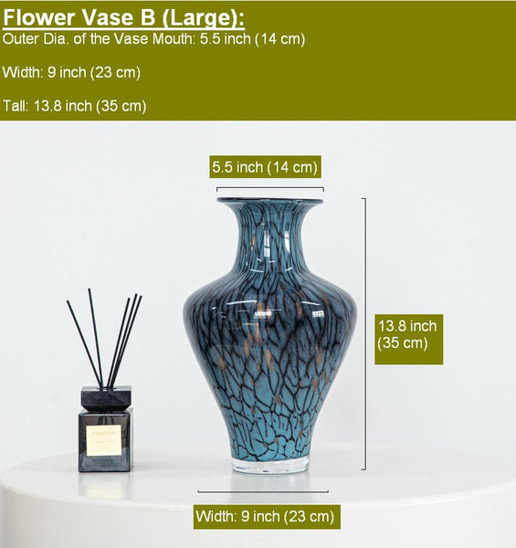 Handmade Liuli Vases, Centerpiece Vases on Table, Colored Glaze Vase for Modern Home Decor, Glass Bud Vases, Bouquet Flower Vase-artworkcanvas