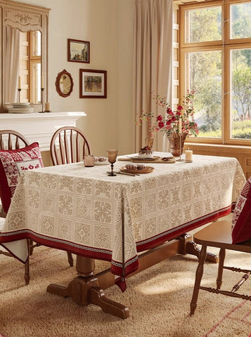 Large Table Cover for Dining Room Table, Holiday Rectangular Tablecloth for Dining Table, Modern Rectangle Tablecloth for Oval Table-artworkcanvas