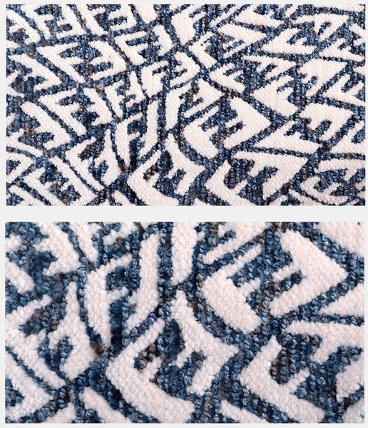 Modern Pillows for Couch, Blue Decorative Throw Pillows for Living Room, Decorative Pillow Covers, Large Modern Sofa Cushion-artworkcanvas